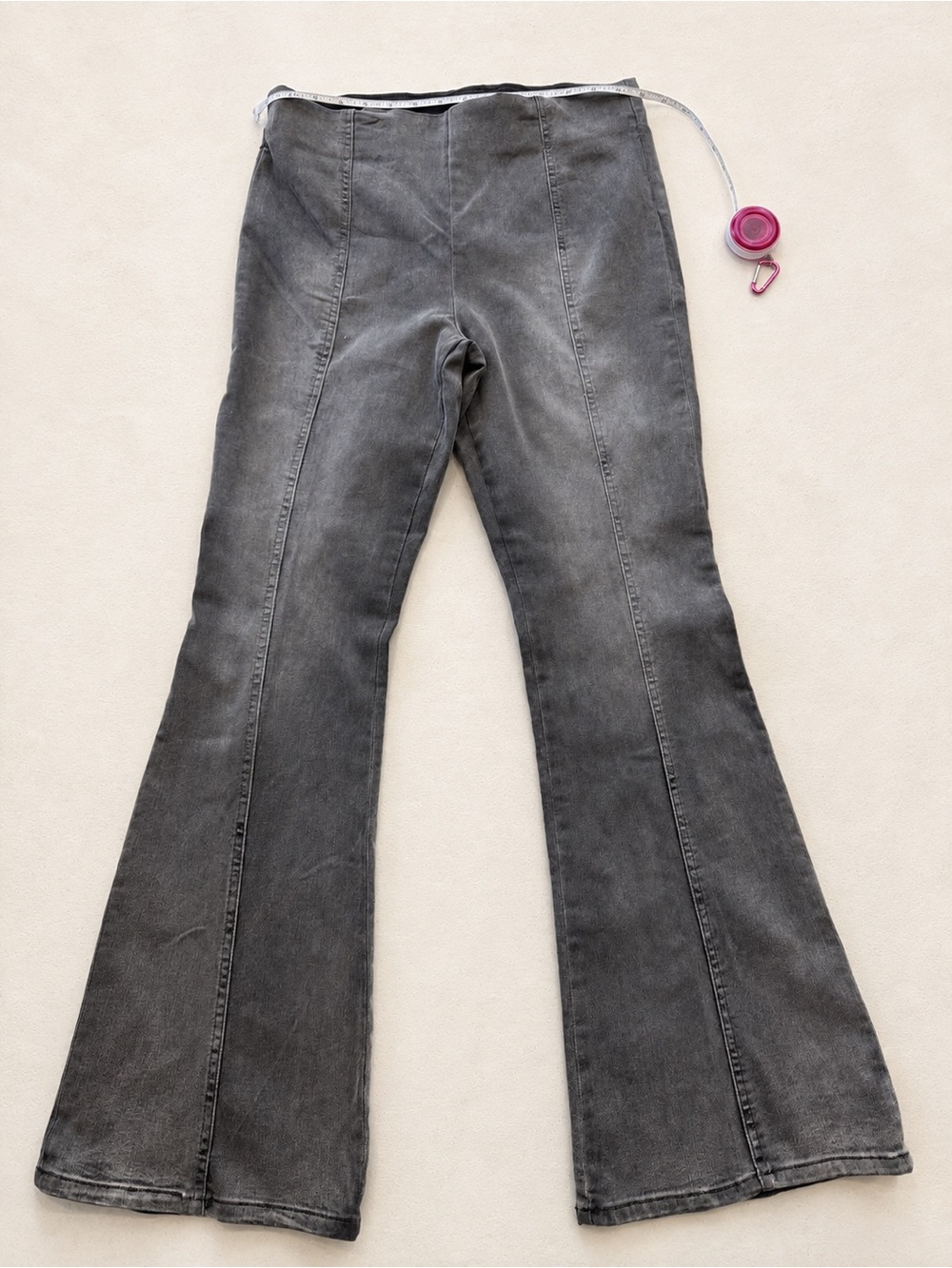 Lee Women's Gray High-Rise Flare Jeans